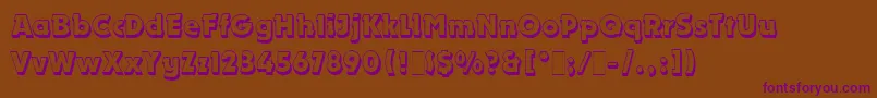 fuente DynamoShadowLetPlain.1.0 – Fuentes Moradas Sobre Fondo Marrón