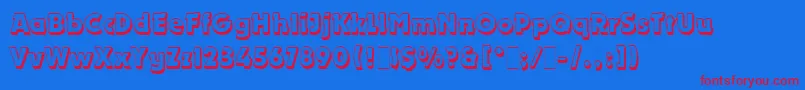 fuente DynamoShadowLetPlain.1.0 – Fuentes Rojas Sobre Fondo Azul