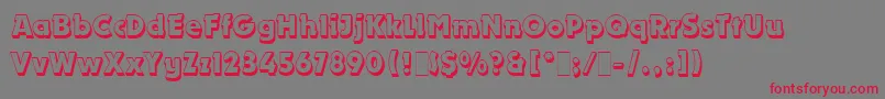 Шрифт DynamoShadowLetPlain.1.0 – красные шрифты на сером фоне