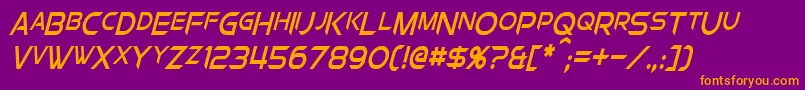 ChromiaSupercapCondensedItalic Font – Orange Fonts on Purple Background