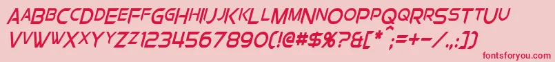 ChromiaSupercapCondensedItalic Font – Red Fonts on Pink Background