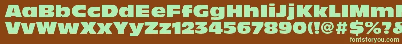 AntiqueolivestdNord-fontti – vihreät fontit ruskealla taustalla