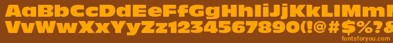 AntiqueolivestdNord Font – Orange Fonts on Brown Background