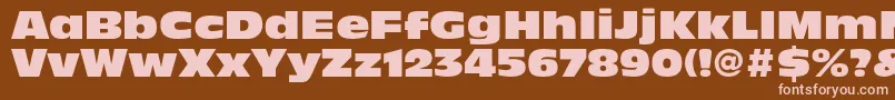 フォントAntiqueolivestdNord – 茶色の背景にピンクのフォント