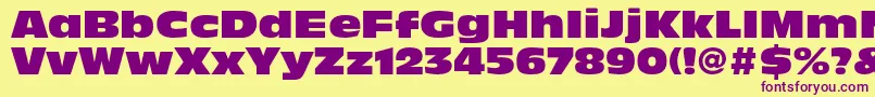 AntiqueolivestdNord Font – Purple Fonts on Yellow Background