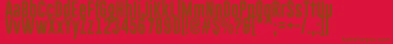 GoboldLowplus Font – Brown Fonts on Red Background