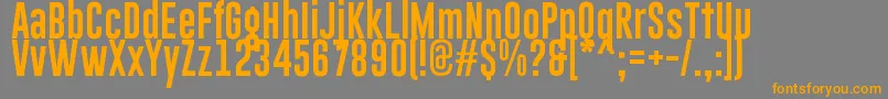 GoboldLowplus-Schriftart – Orangefarbene Schriften auf grauem Hintergrund