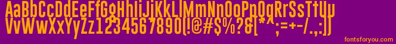 GoboldLowplus-Schriftart – Orangefarbene Schriften auf violettem Hintergrund