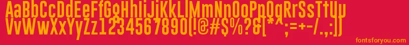 GoboldLowplus Font – Orange Fonts on Red Background