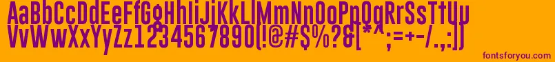 GoboldLowplus Font – Purple Fonts on Orange Background