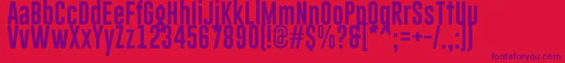 GoboldLowplus Font – Purple Fonts on Red Background
