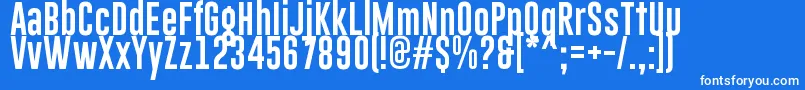 Fonte GoboldLowplus – fontes brancas em um fundo azul