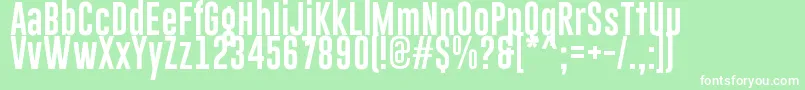 フォントGoboldLowplus – 緑の背景に白い文字