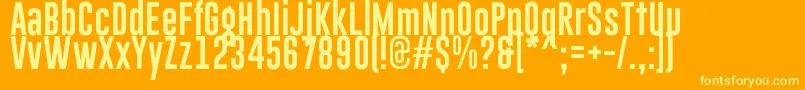 Saiba mais sobre a fonte GoboldLowplus Fonte GoboldLowplus – fontes amarelas em um fundo laranja