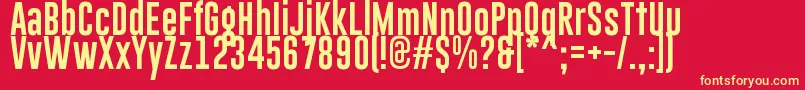 GoboldLowplus Font – Yellow Fonts on Red Background