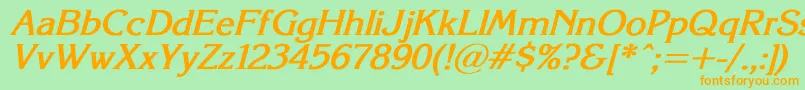 Korinna2 Font – Orange Fonts on Green Background