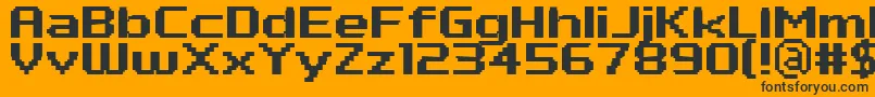 PfTempestaSevenExtendedBold Font – Black Fonts on Orange Background