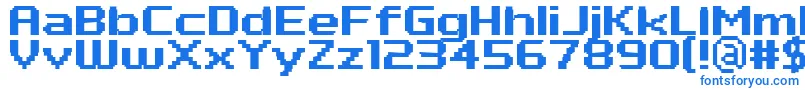 フォントPfTempestaSevenExtendedBold – 白い背景に青い文字