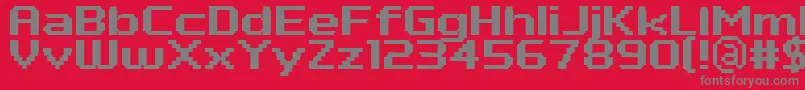 PfTempestaSevenExtendedBold Font – Gray Fonts on Red Background