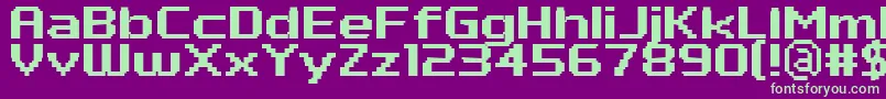 Шрифт PfTempestaSevenExtendedBold – зелёные шрифты на фиолетовом фоне