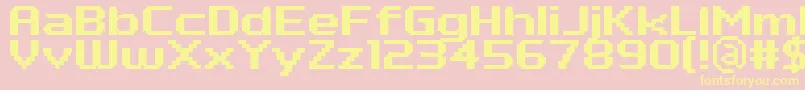 PfTempestaSevenExtendedBold Font – Yellow Fonts on Pink Background