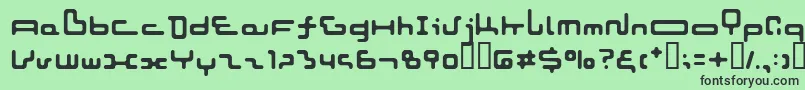 LvdcMirinda Font – Black Fonts on Green Background