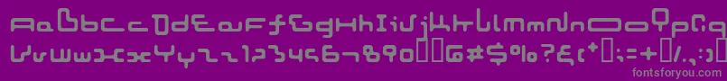 Czcionka LvdcMirinda – szare czcionki na fioletowym tle