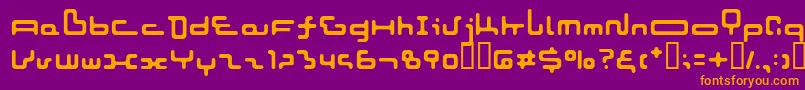 Police LvdcMirinda – polices orange sur fond violet