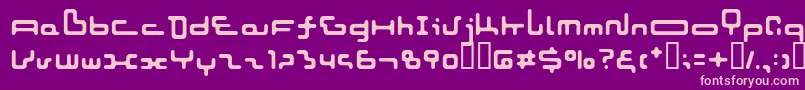 LvdcMirinda Font – Pink Fonts on Purple Background