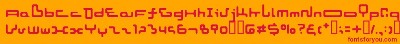 LvdcMirinda Font – Red Fonts on Orange Background