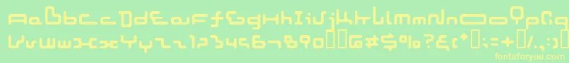 LvdcMirinda Font – Yellow Fonts on Green Background