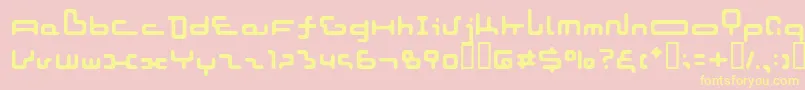 LvdcMirinda Font – Yellow Fonts on Pink Background
