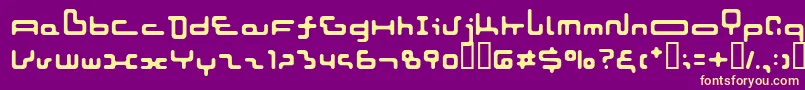 LvdcMirinda Font – Yellow Fonts on Purple Background