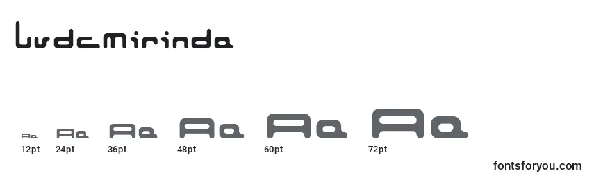 Размеры шрифта LvdcMirinda