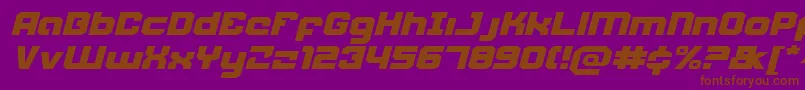 WeaponeerExpandedItalic Font – Brown Fonts on Purple Background