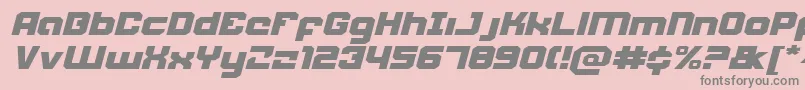 WeaponeerExpandedItalic Font – Gray Fonts on Pink Background