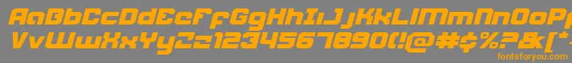 WeaponeerExpandedItalic Font – Orange Fonts on Gray Background