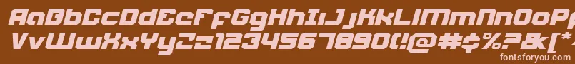 WeaponeerExpandedItalic Font – Pink Fonts on Brown Background