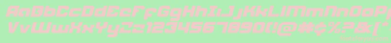 WeaponeerExpandedItalic Font – Pink Fonts on Green Background