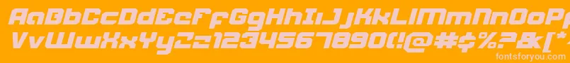 WeaponeerExpandedItalic Font – Pink Fonts on Orange Background