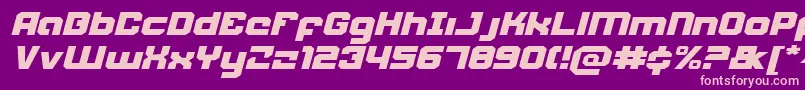 WeaponeerExpandedItalic Font – Pink Fonts on Purple Background