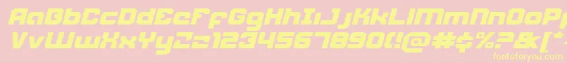 WeaponeerExpandedItalic Font – Yellow Fonts on Pink Background