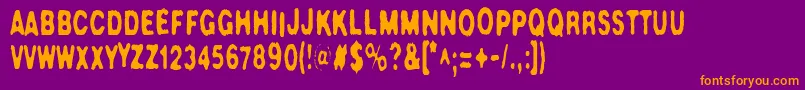 Crush47 Font – Orange Fonts on Purple Background