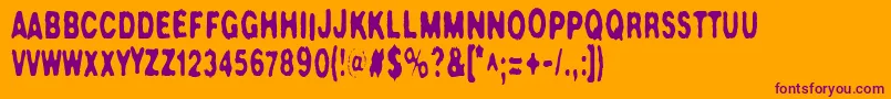 Crush47 Font – Purple Fonts on Orange Background