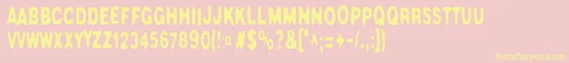 Crush47 Font – Yellow Fonts on Pink Background