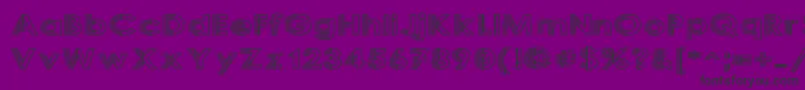 SlicedIron-fontti – mustat fontit violetilla taustalla