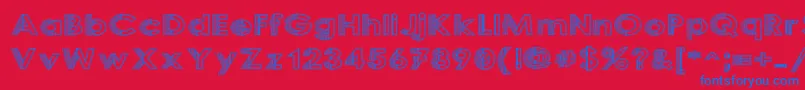 Шрифт SlicedIron – синие шрифты на красном фоне
