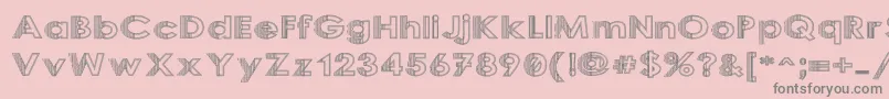 SlicedIron Font – Gray Fonts on Pink Background