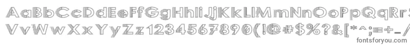 SlicedIron-Schriftart – Graue Schriften auf weißem Hintergrund