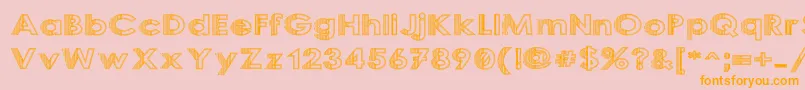 fuente SlicedIron – Fuentes Naranjas Sobre Fondo Rosa